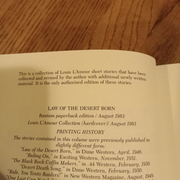 1983 Faux Leather Hardcover Law of the Desert Born by Louis L'Amour - Picture 13 of 16